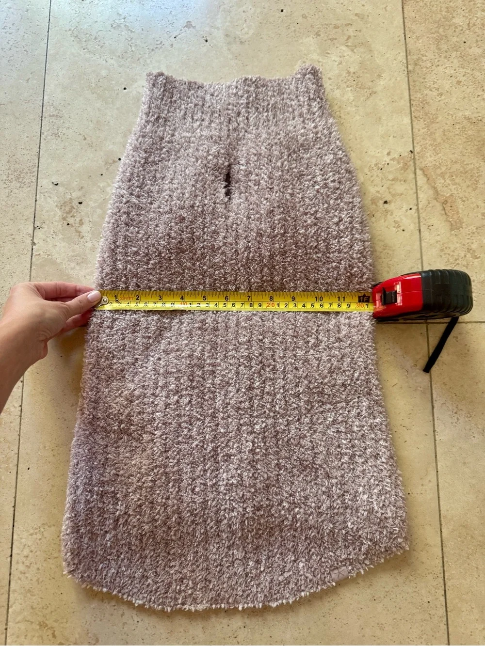 Barefoot Dreams Cozy Knit Dog Sweater in Dusty Mauve